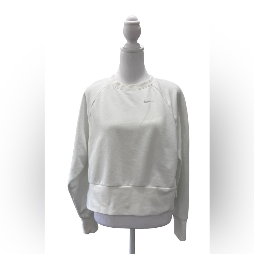 Nike women Dri-FIT Versa cropped cutout back sweatshirt embossed logo Size S
